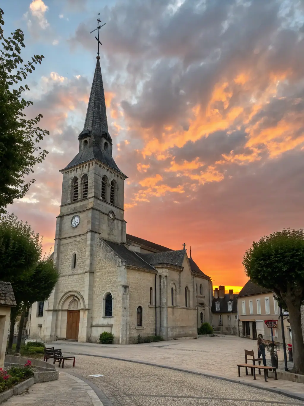 A photograph capturing the exterior of the Sainte Anastasie church during a sunny day, showcasing its architectural details and historical significance. This image represents the 'Architectural Preservation' collection.